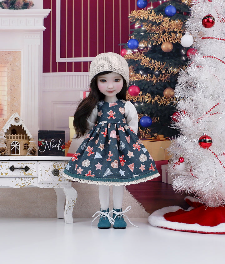 Scandinavian Cookies - dress ensemble with boots for Ruby Red Fashion Friends doll