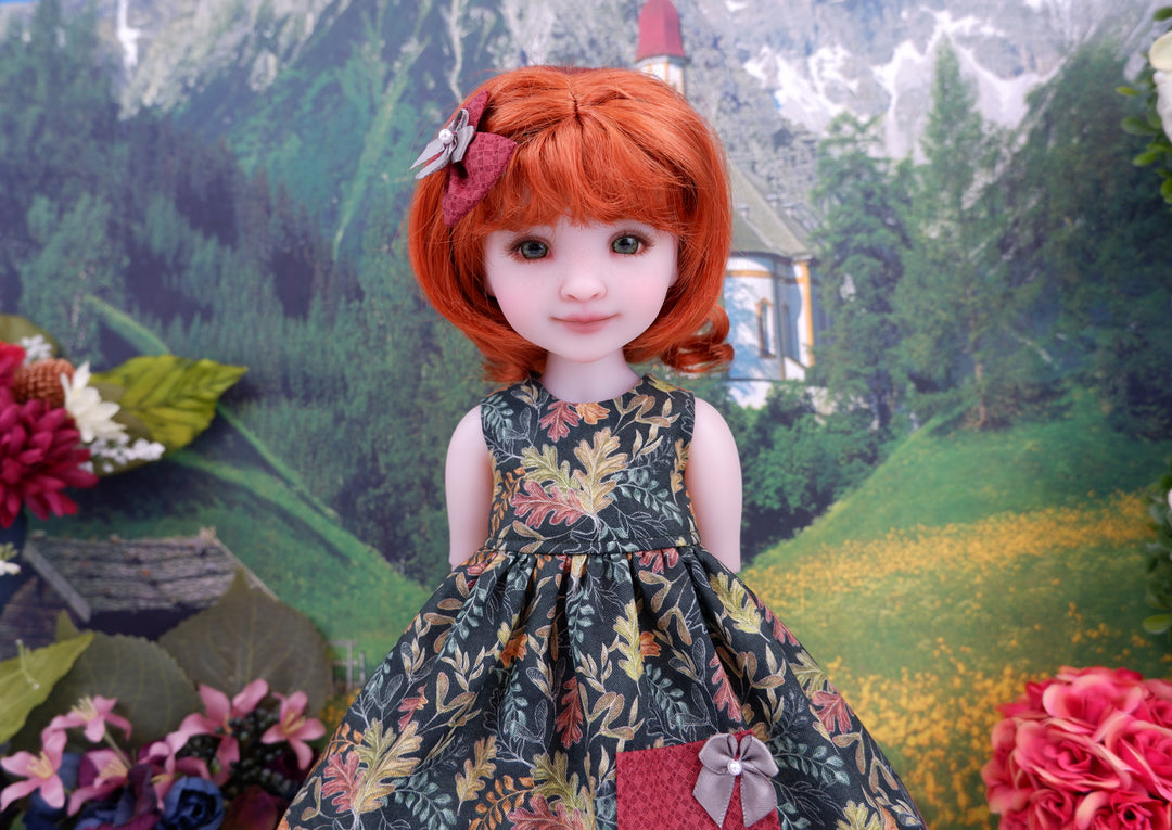 Scattered Oaks - dress with shoes for Ruby Red Fashion Friends doll