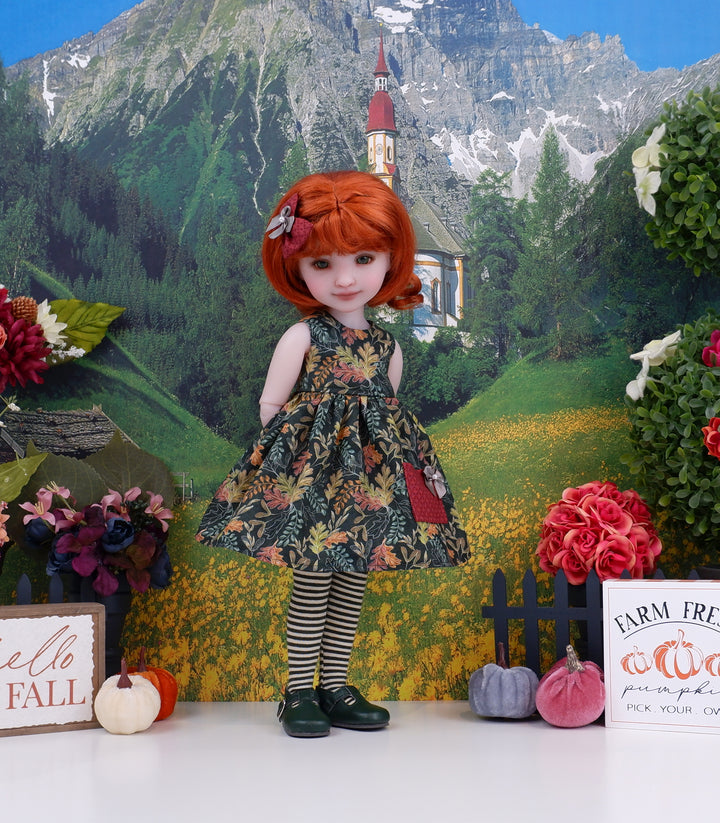 Scattered Oaks - dress with shoes for Ruby Red Fashion Friends doll