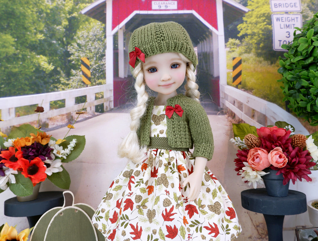 Seasons Change - dress and sweater set with boots for Ruby Red Fashion Friends doll