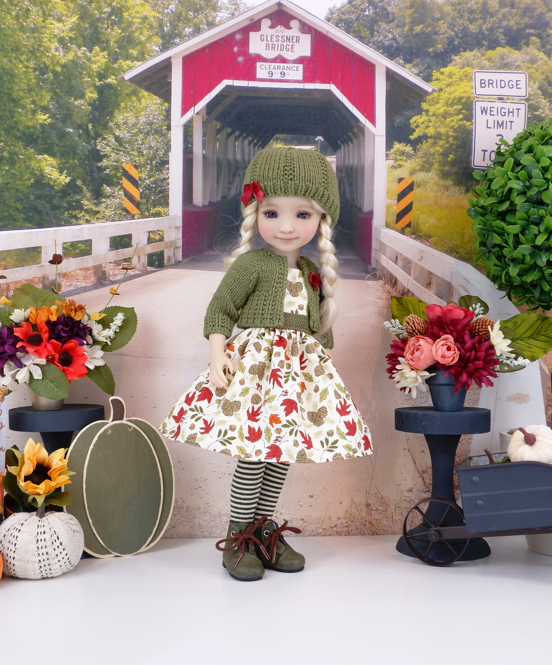 Seasons Change - dress and sweater set with boots for Ruby Red Fashion Friends doll