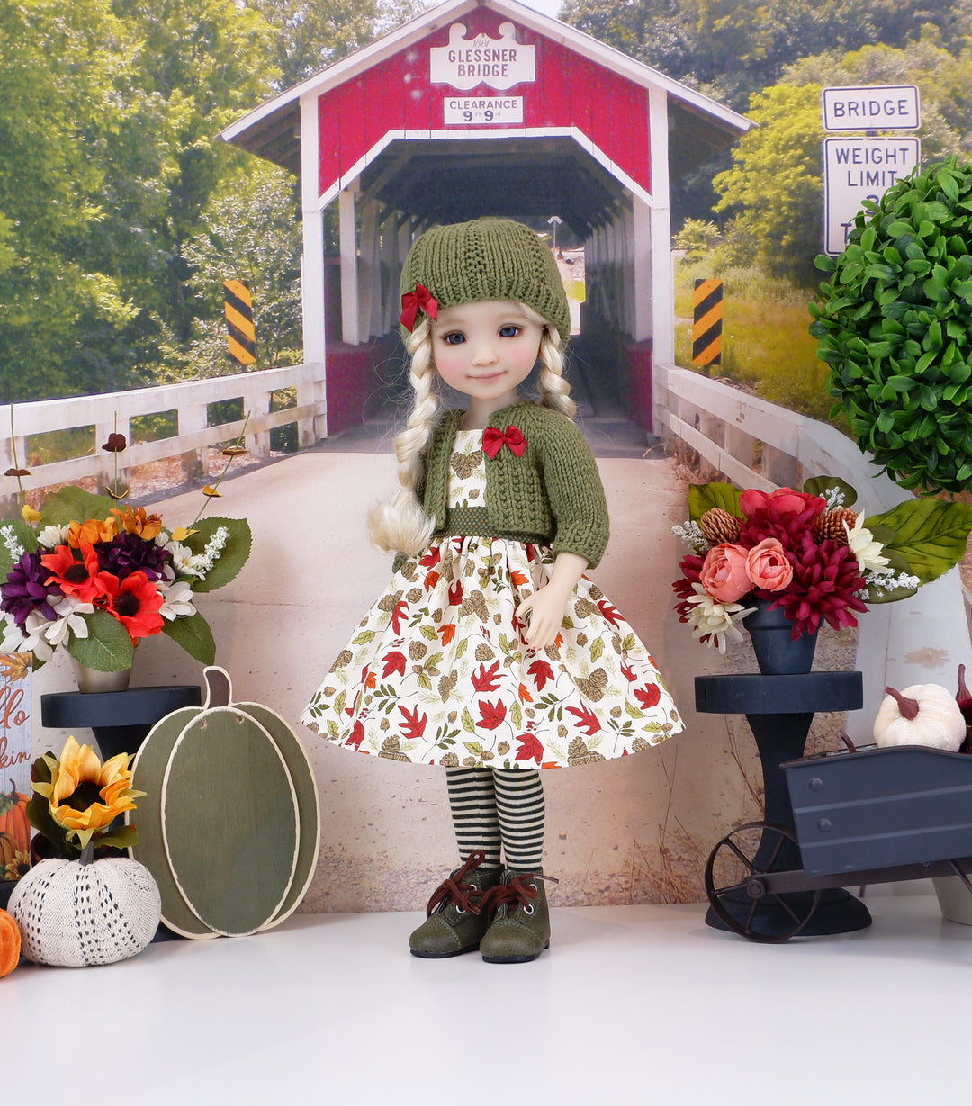 Seasons Change - dress and sweater set with boots for Ruby Red Fashion Friends doll