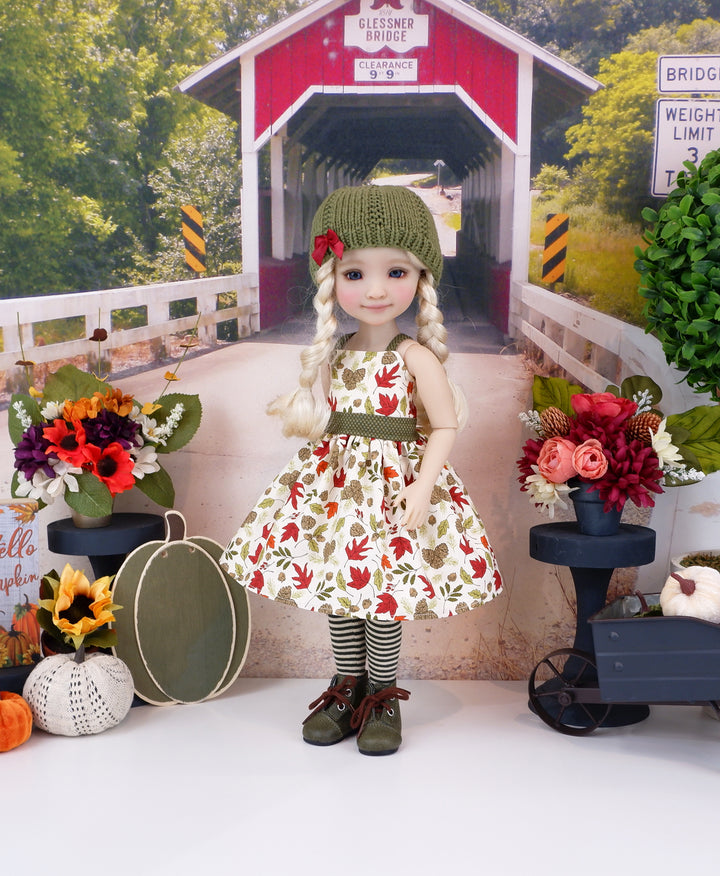 Seasons Change - dress and sweater set with boots for Ruby Red Fashion Friends doll