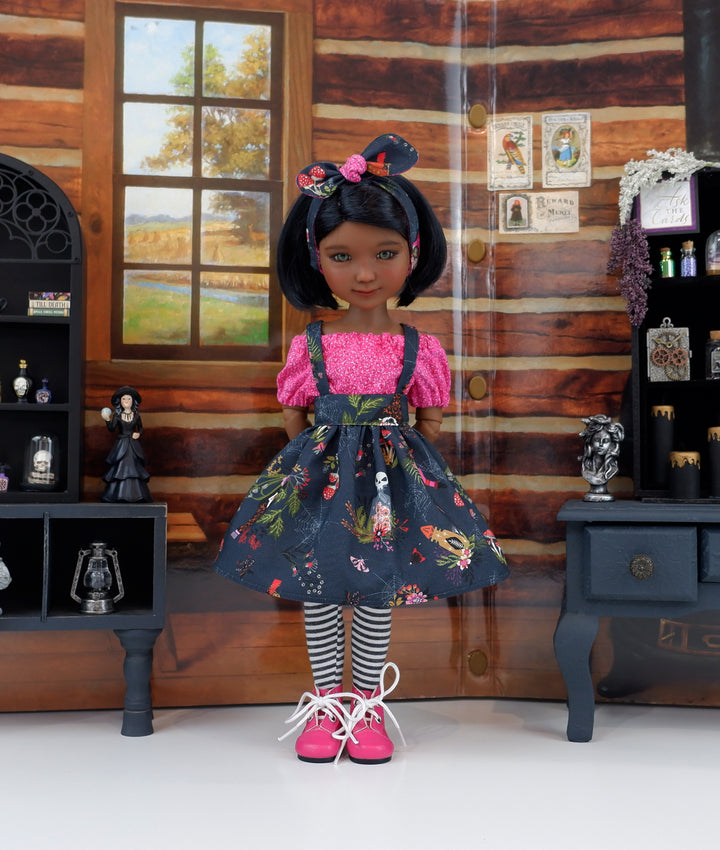 Sinister Poisons - blouse & jumper with boots for Ruby Red Fashion Friends doll