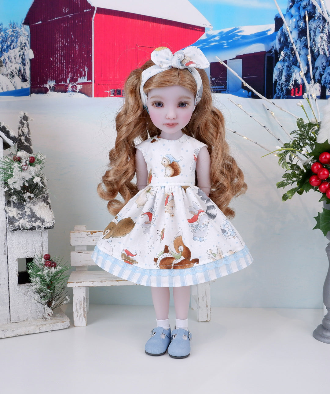 Snow Day Critters - dress with shoes for Ruby Red Fashion Friends doll