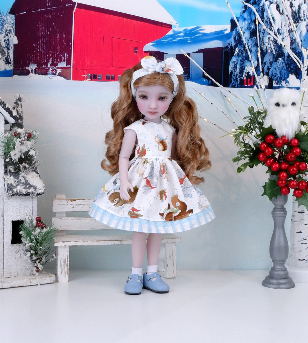 Snow Day Critters - dress with shoes for Ruby Red Fashion Friends doll