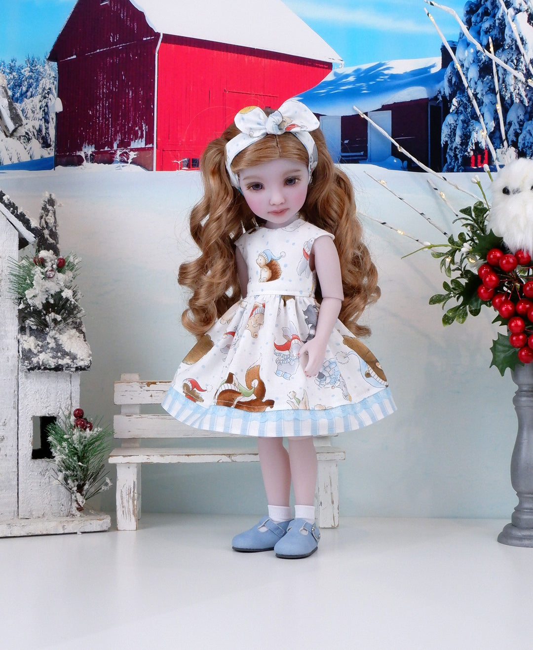 Snow Day Critters - dress with shoes for Ruby Red Fashion Friends doll