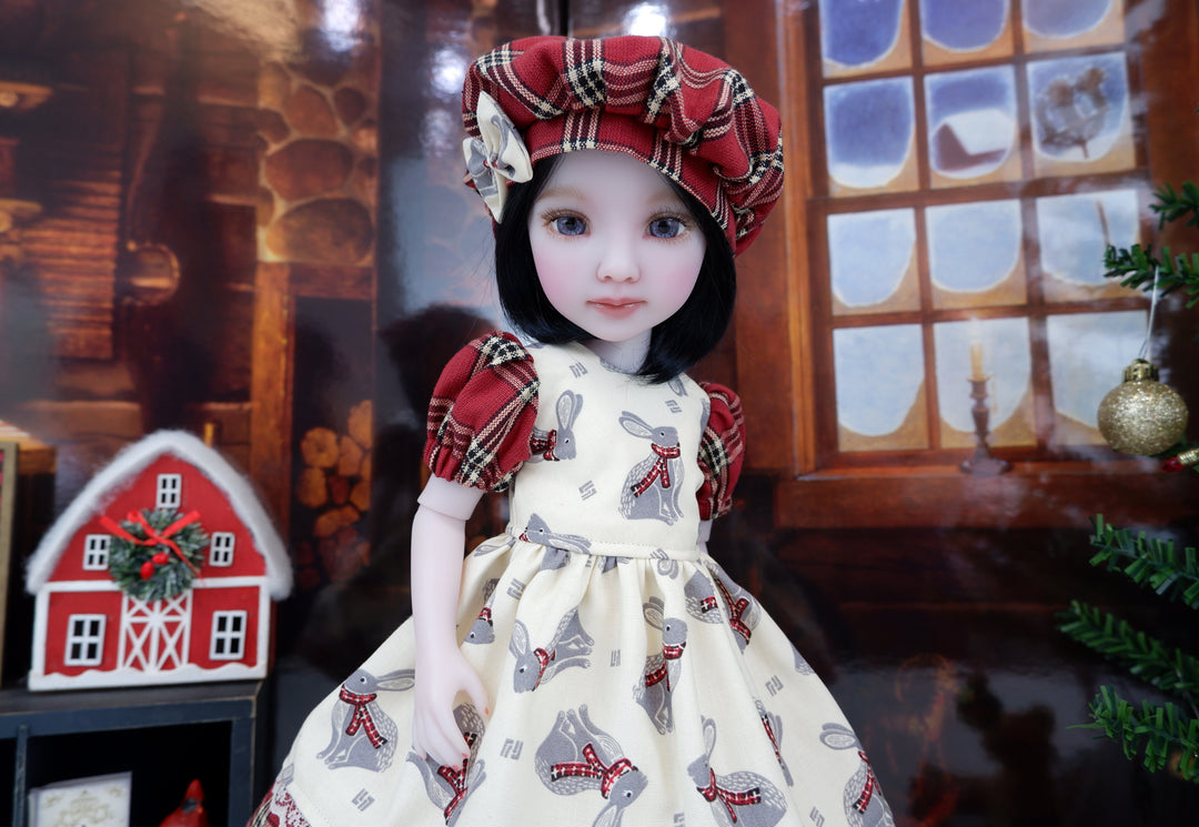 Snowshoe Hare - dress and boots for Ruby Red Fashion Friends doll