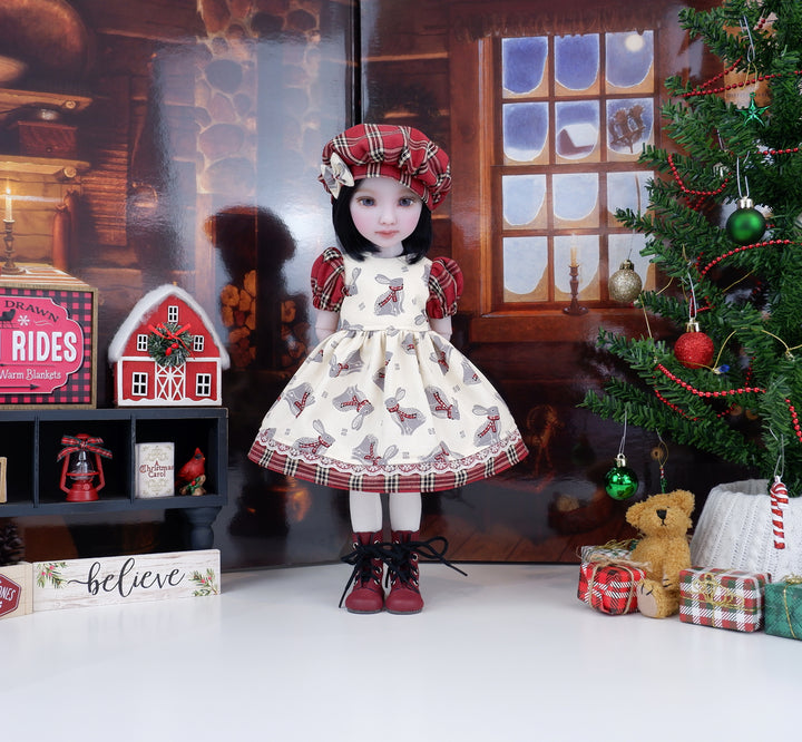 Snowshoe Hare - dress and boots for Ruby Red Fashion Friends doll