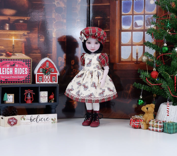 Snowshoe Hare - dress and boots for Ruby Red Fashion Friends doll