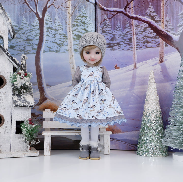 Snowy Chickadee - dress ensemble with Uggs for Ruby Red Fashion Friends doll
