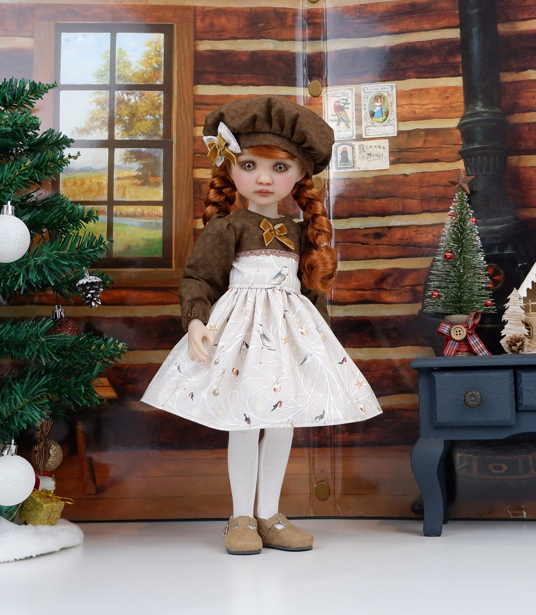 Snowy Woods - dress with shoes for Ruby Red Fashion Friends doll