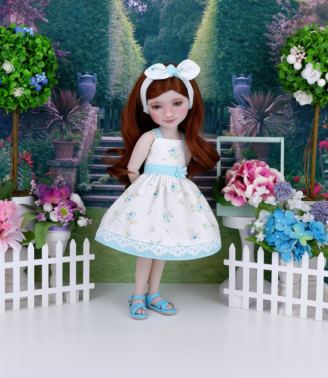 Soft Spring Rose - dress with sandals for Ruby Red Fashion Friends doll