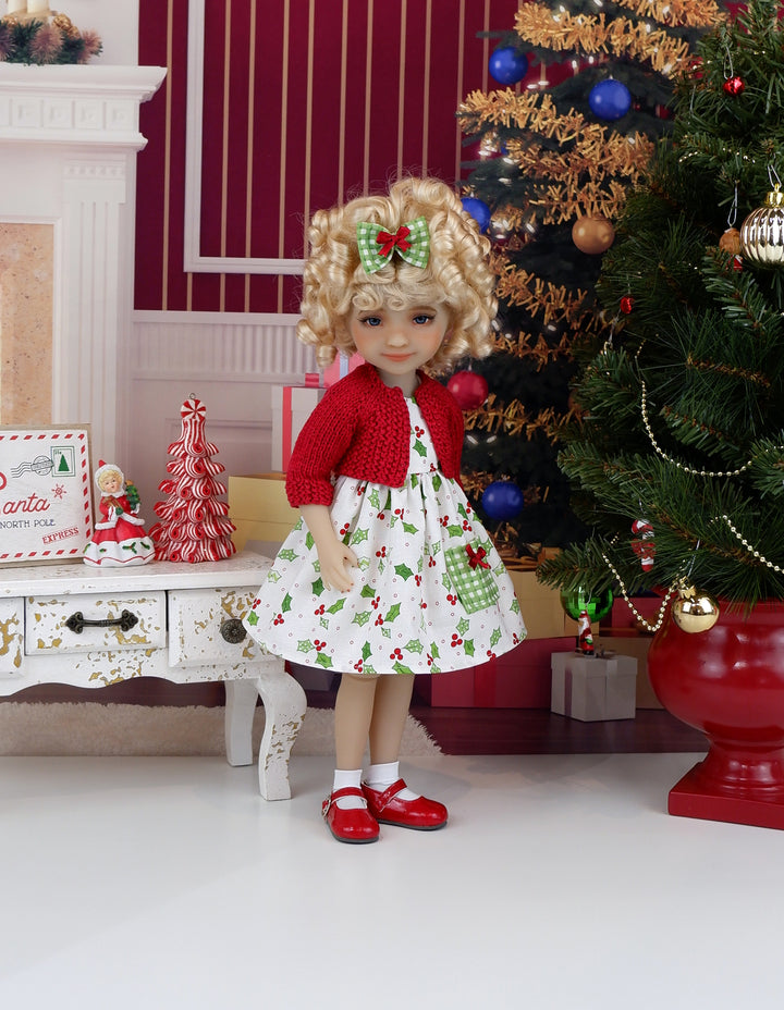 Southern Holly - dress with sweater & shoes for Ruby Red Fashion Friends doll