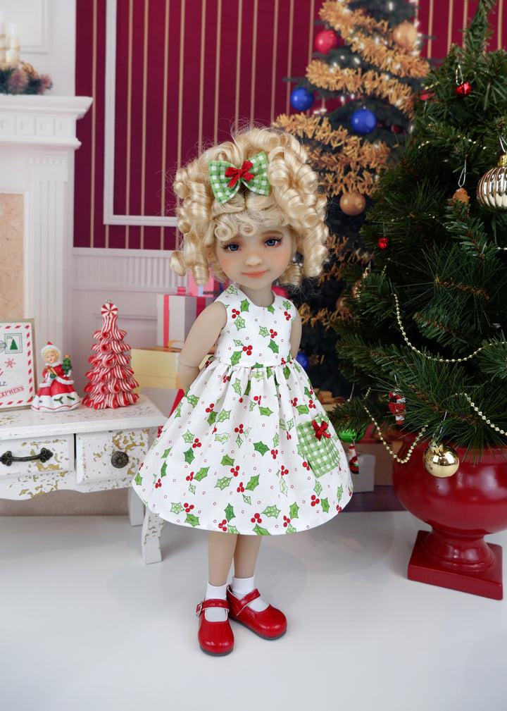 Southern Holly - dress with sweater & shoes for Ruby Red Fashion Friends doll