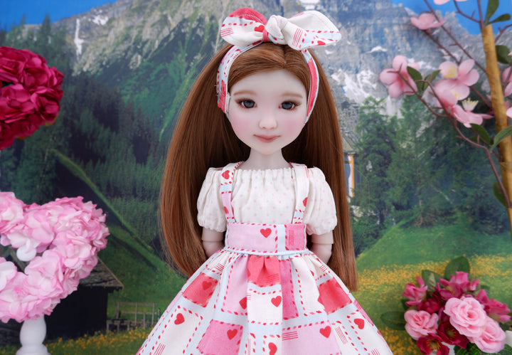 Special Delivery - blouse & jumper with boots for Ruby Red Fashion Friends doll
