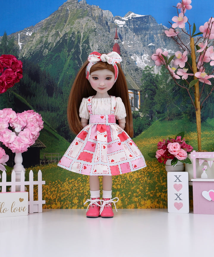 Special Delivery - blouse & jumper with boots for Ruby Red Fashion Friends doll