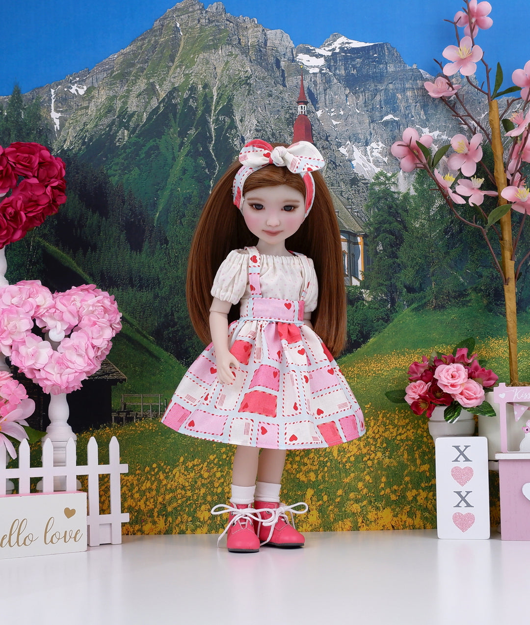 Special Delivery - blouse & jumper with boots for Ruby Red Fashion Friends doll