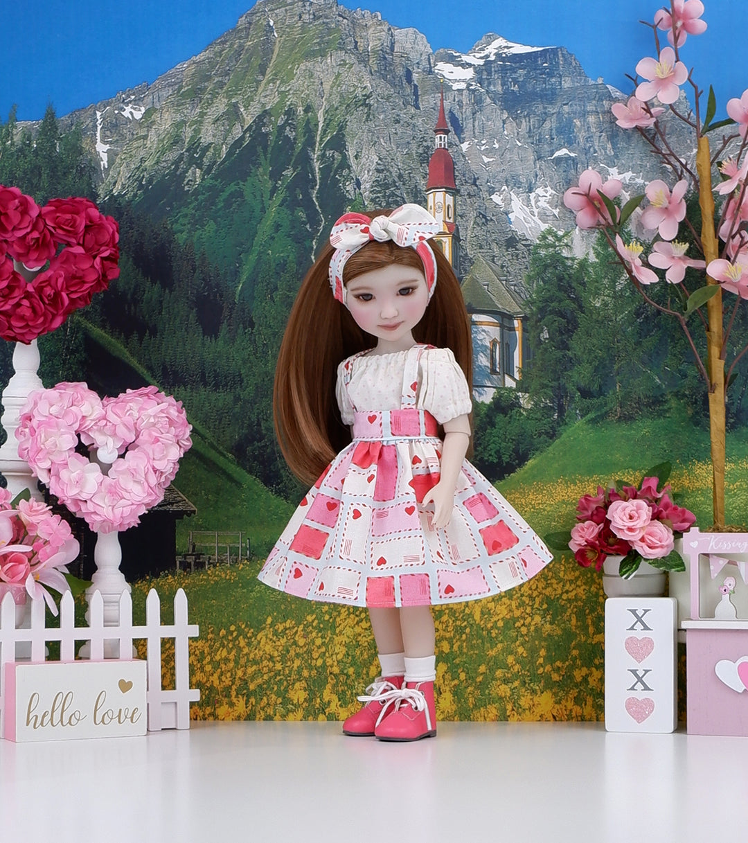 Special Delivery - blouse & jumper with boots for Ruby Red Fashion Friends doll