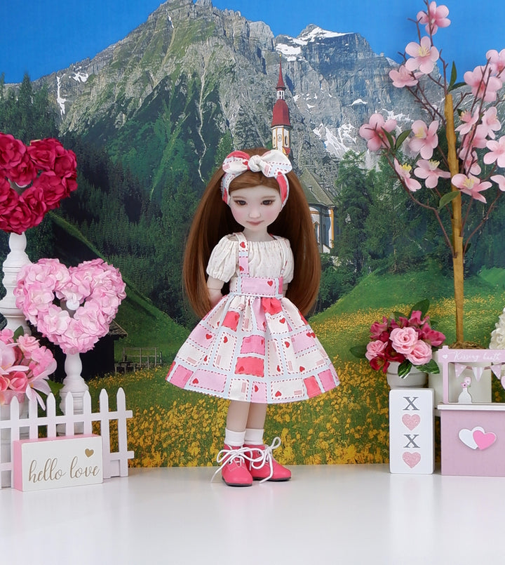 Special Delivery - blouse & jumper with boots for Ruby Red Fashion Friends doll
