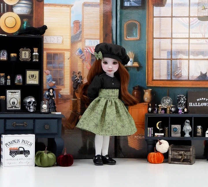 Spellbinding Scrollwork - dress and shoes for Ruby Red Fashion Friends doll