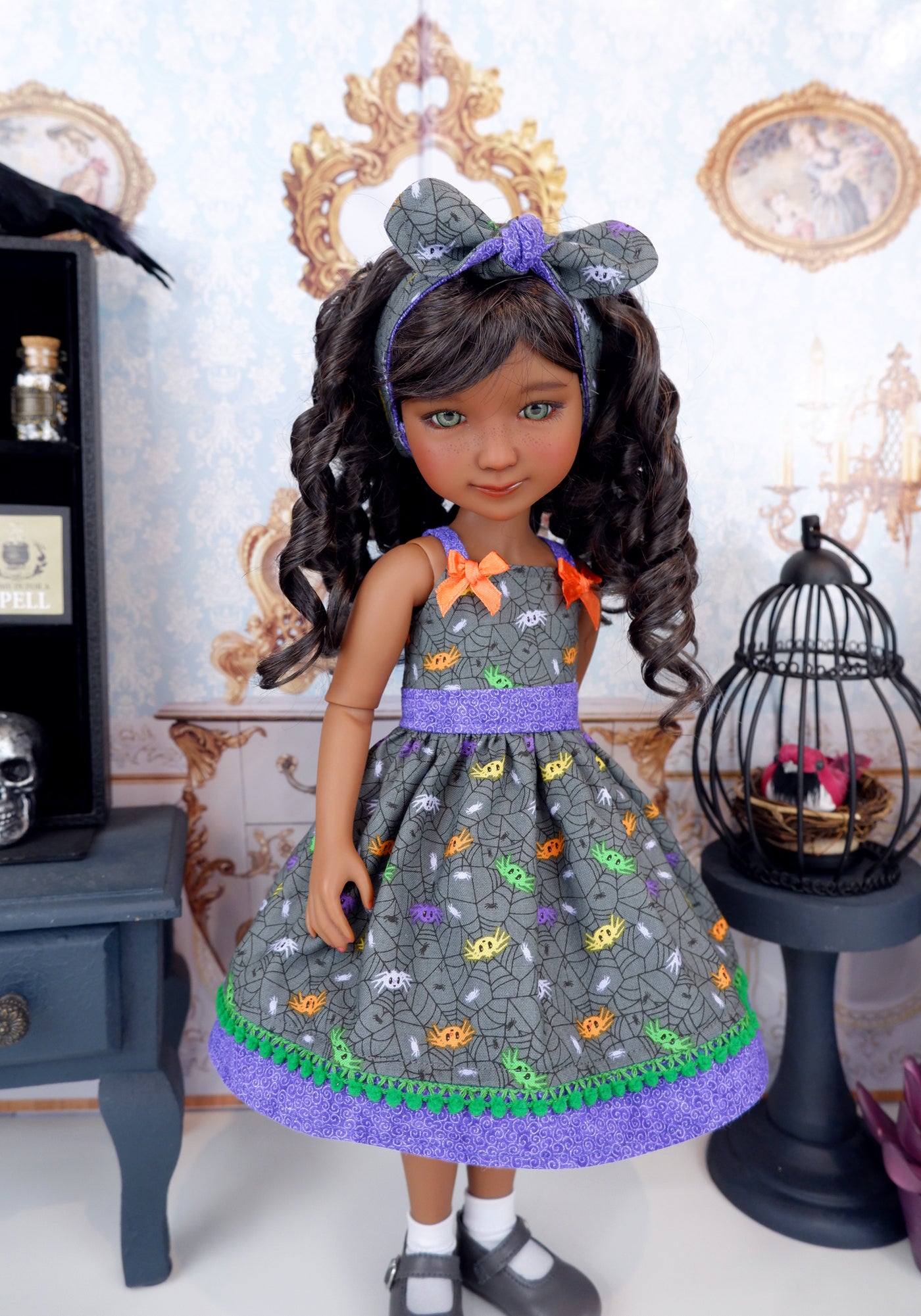 Spider Webs - dress with shoes for Ruby Red Fashion Friends doll