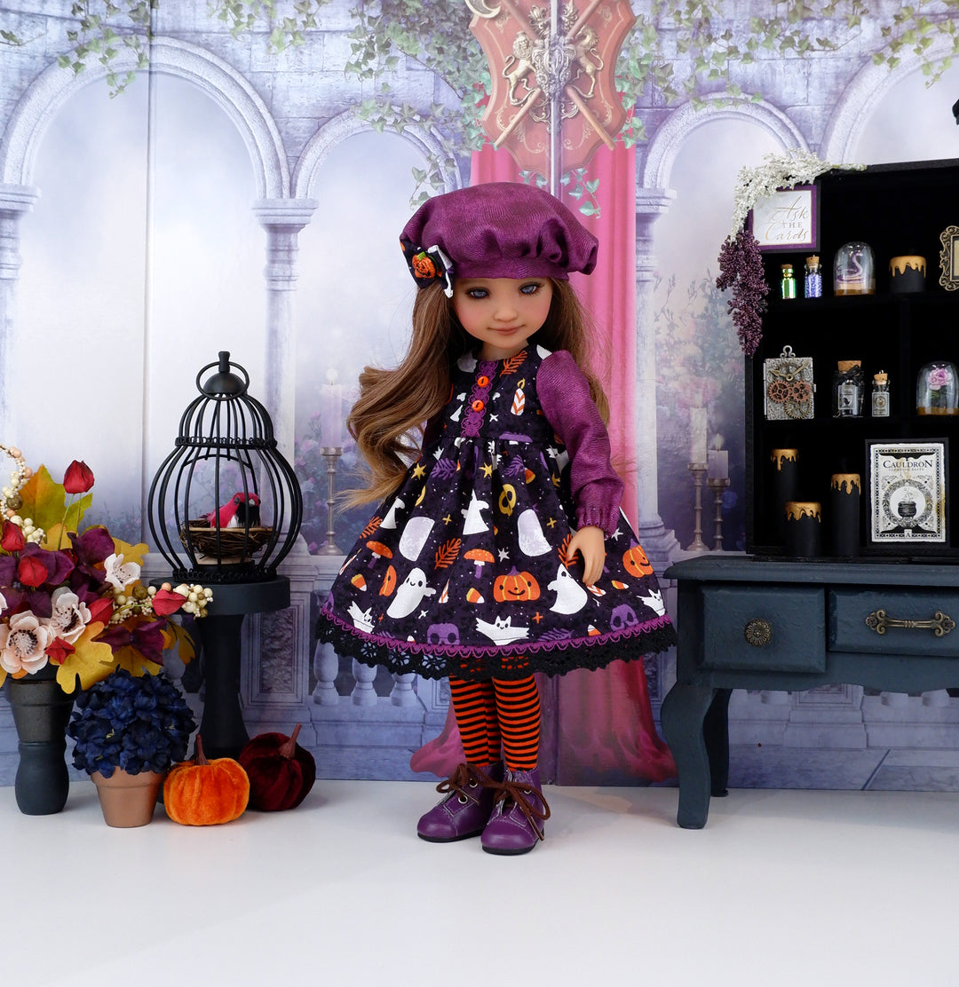 Spookfest - dress and hat with boots for Ruby Red Fashion Friends doll