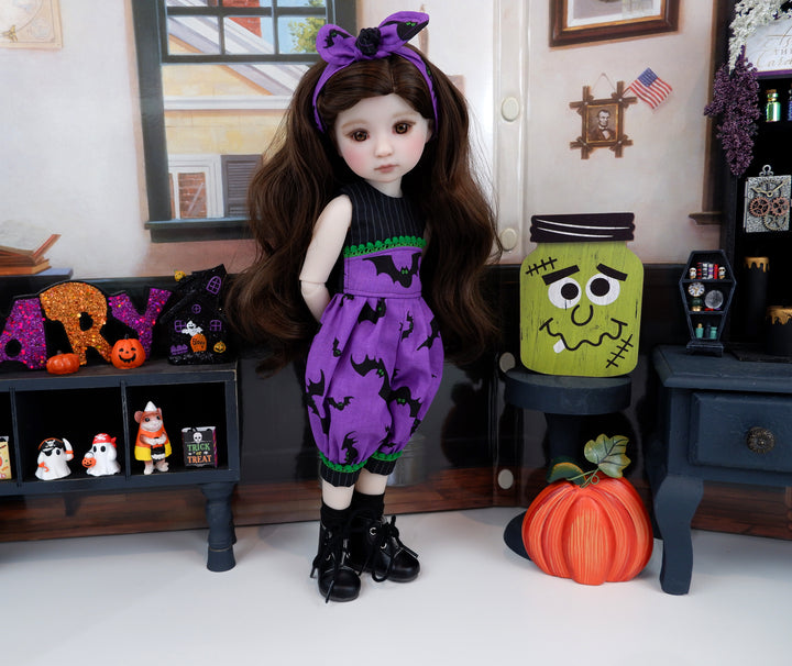 Spooky Bats - romper with boots for Ruby Red Fashion Friends doll