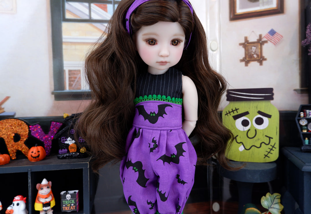 Spooky Bats - romper with boots for Ruby Red Fashion Friends doll