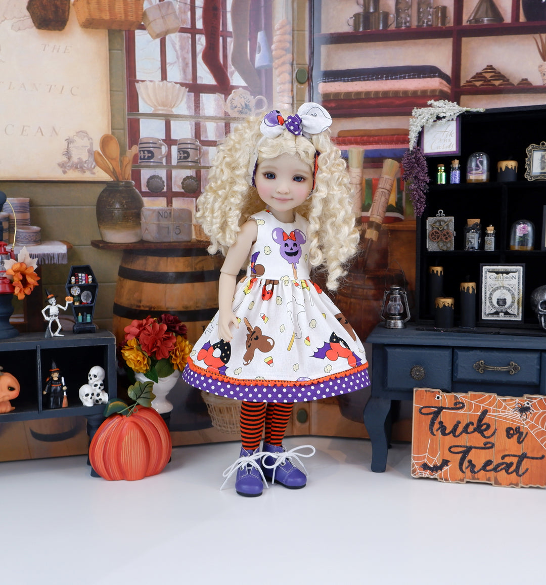 Spooky Disney Treats - dress with boots for Ruby Red Fashion Friends doll
