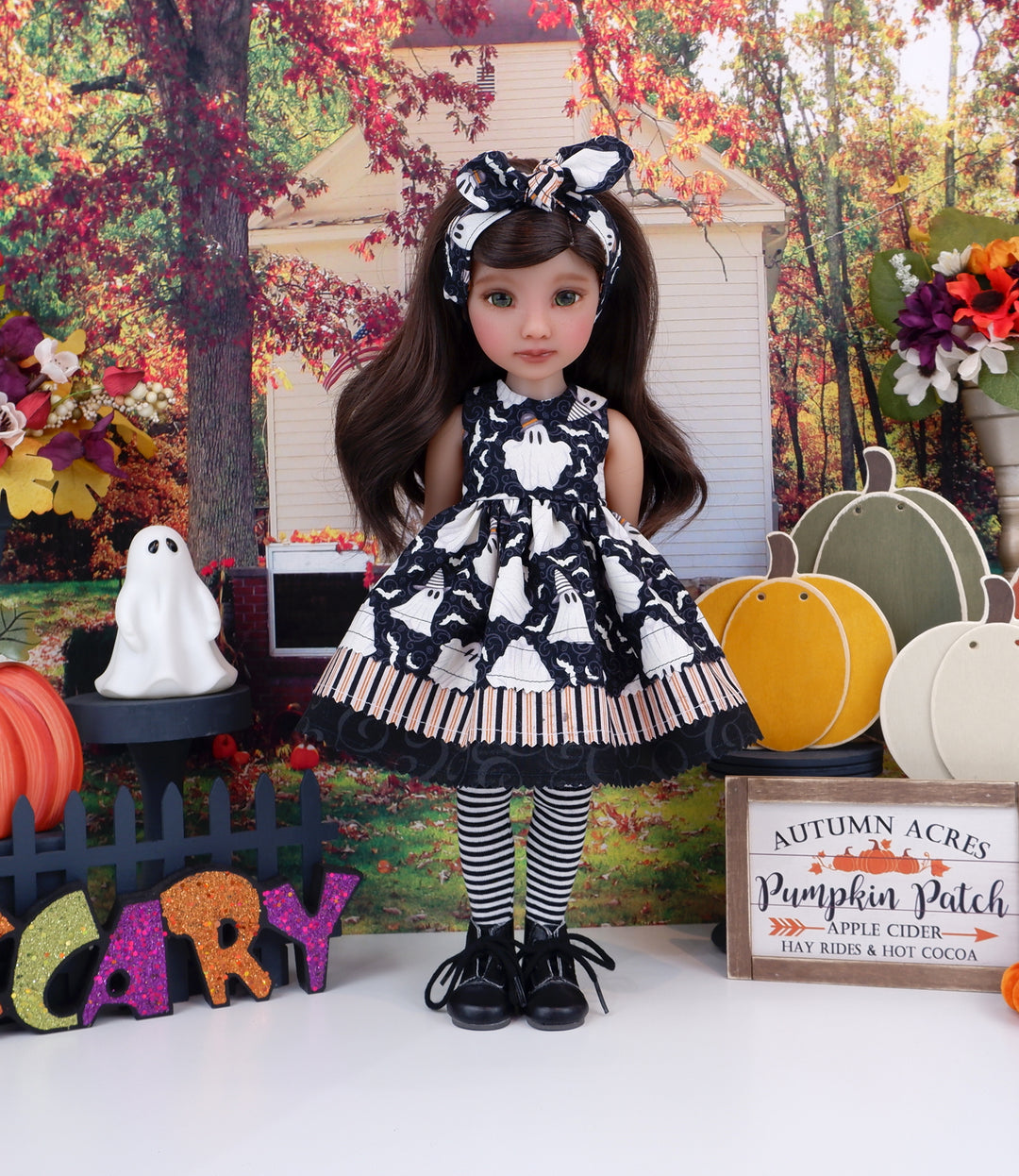 Spooky Ghosts - dress with boots for Ruby Red Fashion Friends doll