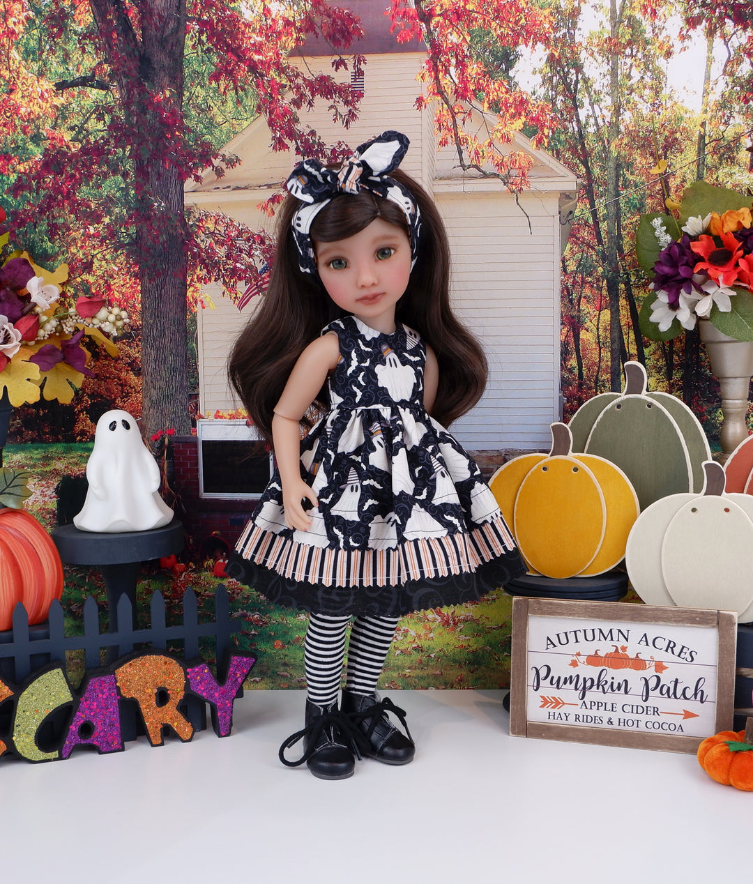 Spooky Ghosts - dress with boots for Ruby Red Fashion Friends doll