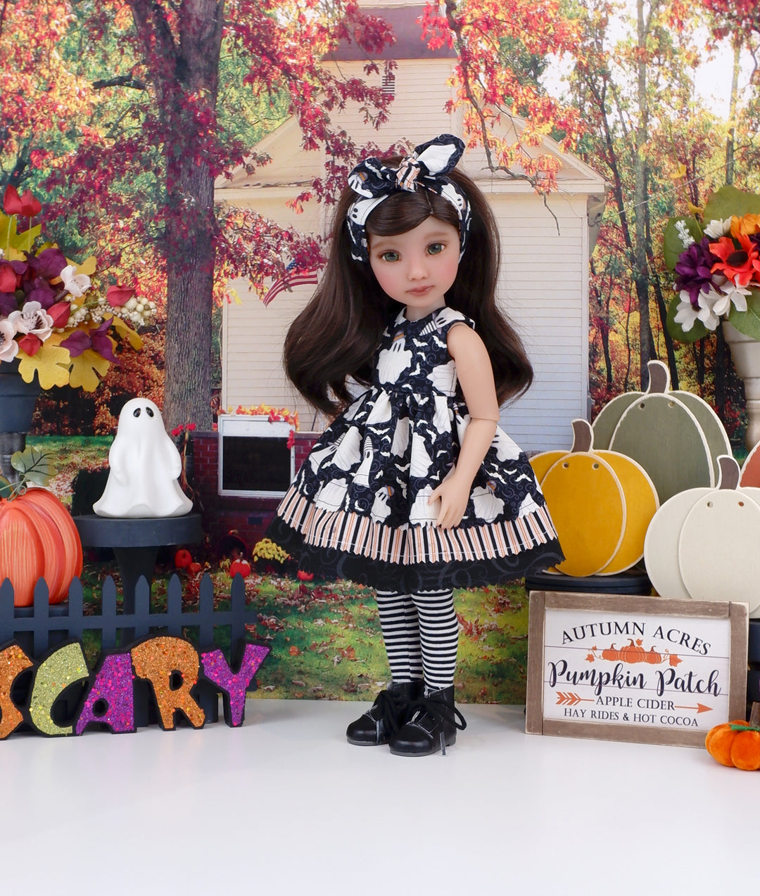 Spooky Ghosts - dress with boots for Ruby Red Fashion Friends doll