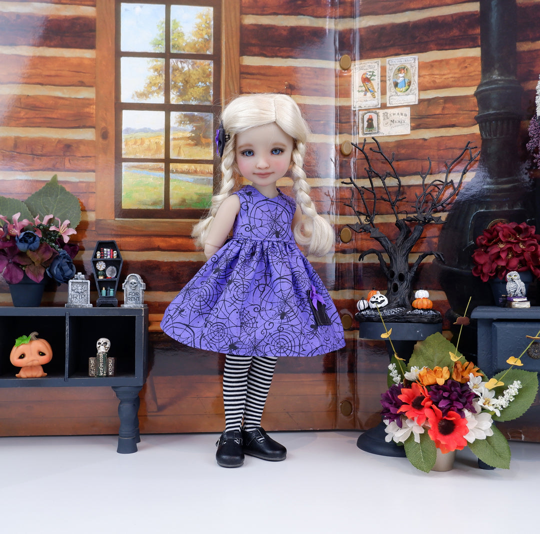 Spooky Spiders - dress with shoes for Ruby Red Fashion Friends doll