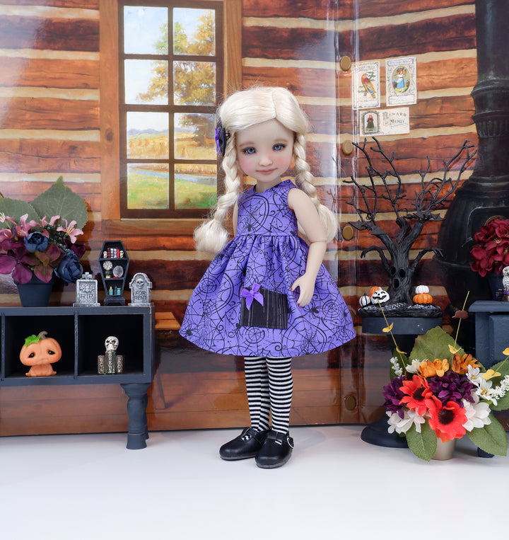 Spooky Spiders - dress with shoes for Ruby Red Fashion Friends doll