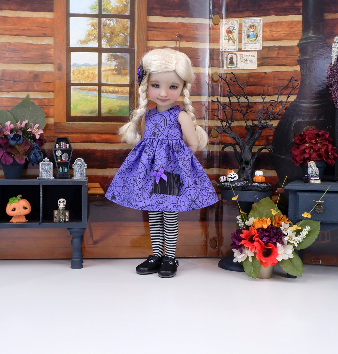 Spooky Spiders - dress with shoes for Ruby Red Fashion Friends doll