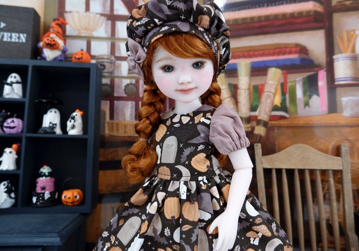 Spooky Tombstones - dress and shoes for Ruby Red Fashion Friends doll