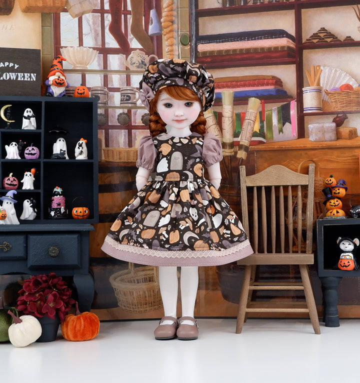 Spooky Tombstones - dress and shoes for Ruby Red Fashion Friends doll