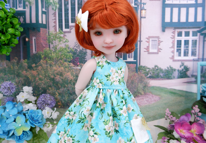 Spring Gardenia - dress & sweater with sandals for Ruby Red Fashion Friends doll