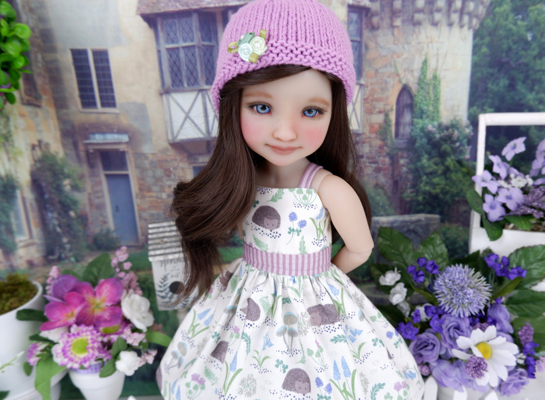 Spring Hedgehog - dress and sweater set with shoes for Ruby Red Fashion Friends doll