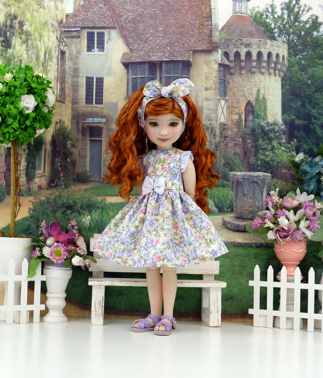 Spring Lilies - dress with sandals for Ruby Red Fashion Friends doll