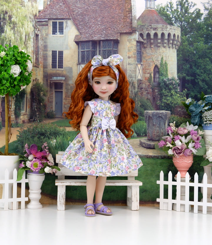 Spring Lilies - dress with sandals for Ruby Red Fashion Friends doll