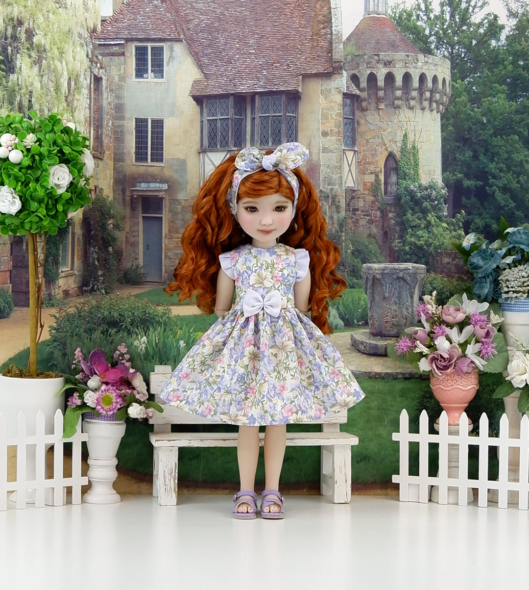 Spring Lilies - dress with sandals for Ruby Red Fashion Friends doll