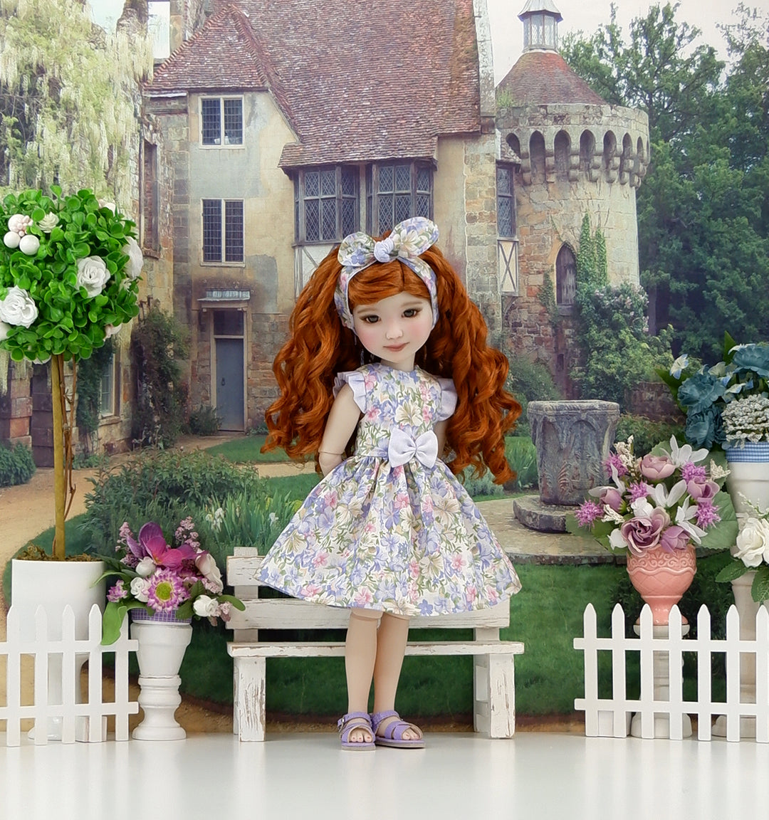 Spring Lilies - dress with sandals for Ruby Red Fashion Friends doll