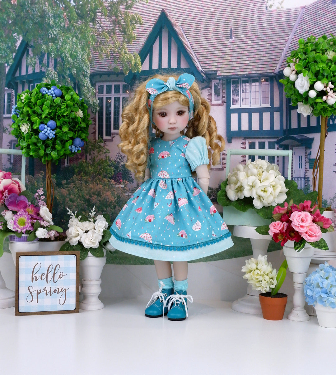 Spring Showers - dress and boots for Ruby Red Fashion Friends doll