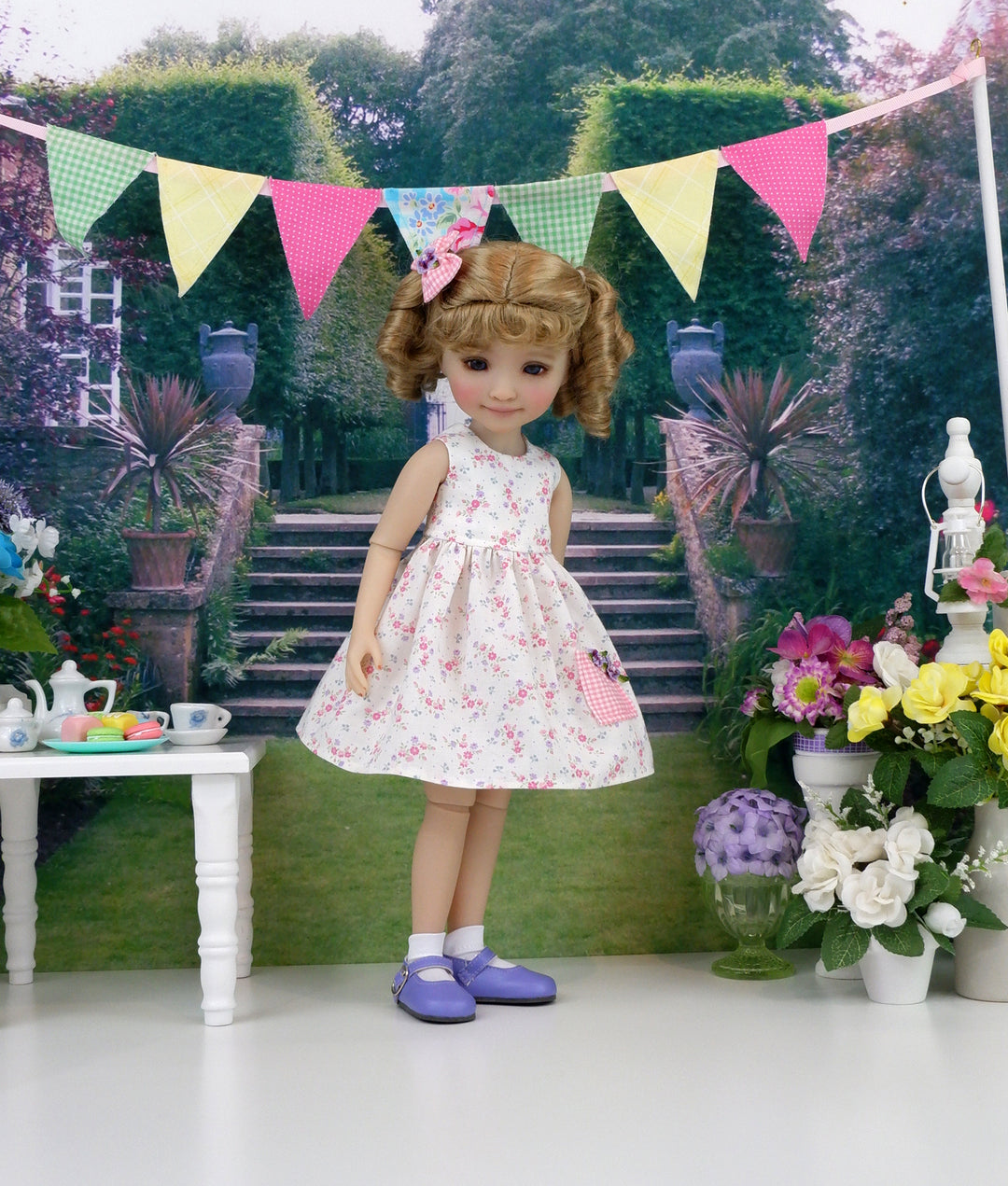 Spring Stroll - dress with sweater & shoes for Ruby Red Fashion Friends doll