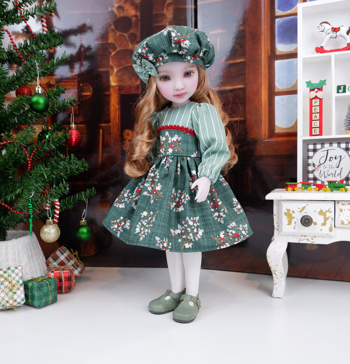 Spruce Bough - dress with shoes for Ruby Red Fashion Friends doll