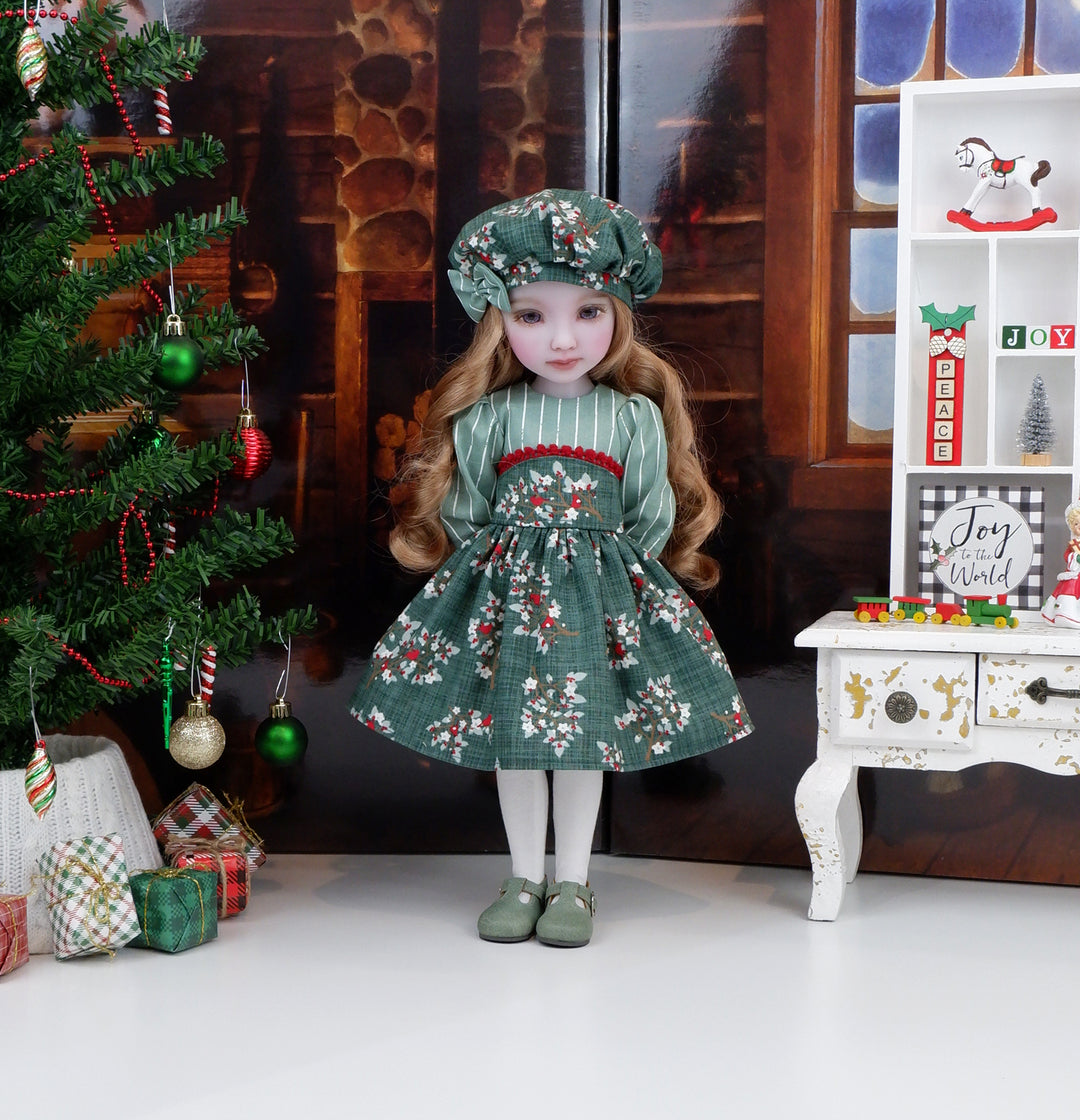 Spruce Bough - dress with shoes for Ruby Red Fashion Friends doll