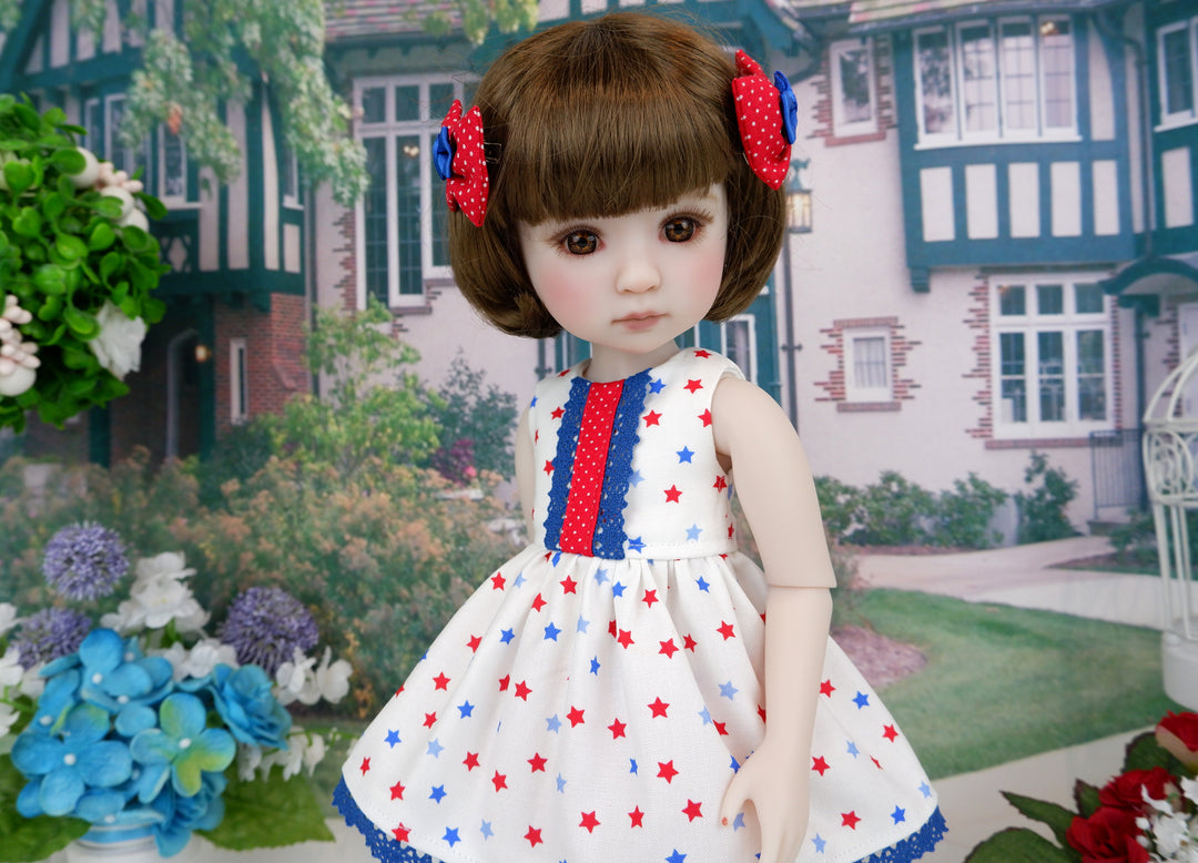 Stars & Dots - top & bloomers with sandals for Ruby Red Fashion Friends doll