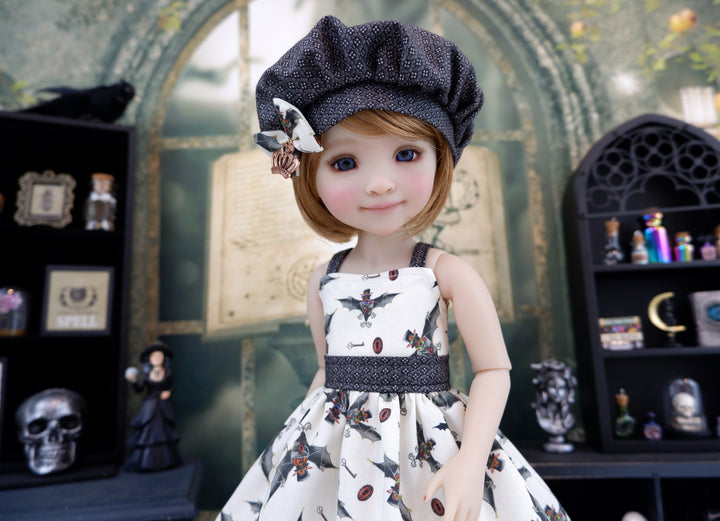 Steampunk Bats - dress with saddle shoes for Ruby Red Fashion Friends doll